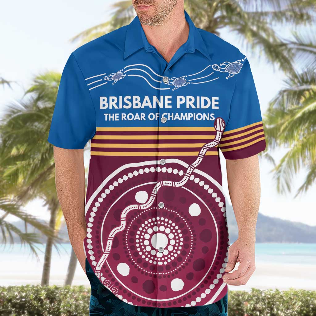 Personalised Brisbane Pride Hawaiian Shirt The Roar of Champions - Vibe Hoodie