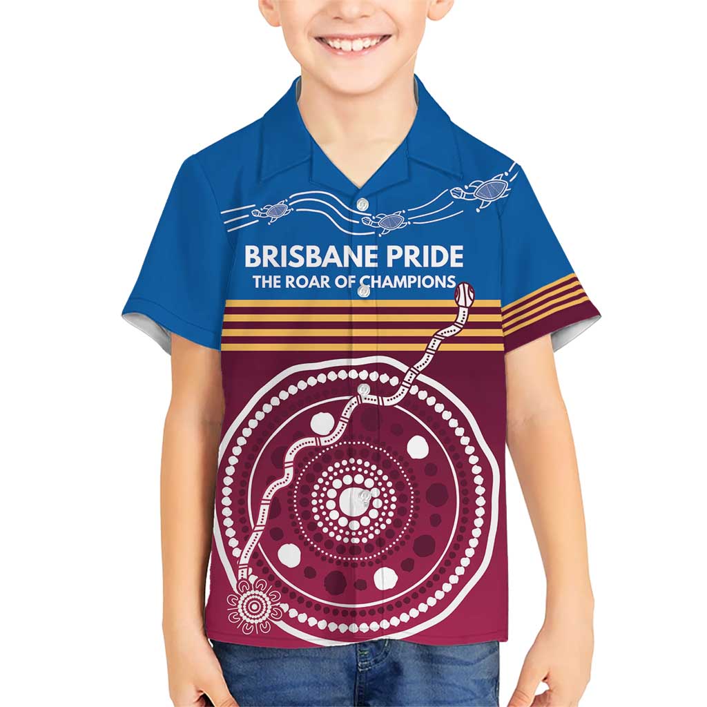 Personalised Brisbane Pride Hawaiian Shirt The Roar of Champions - Vibe Hoodie