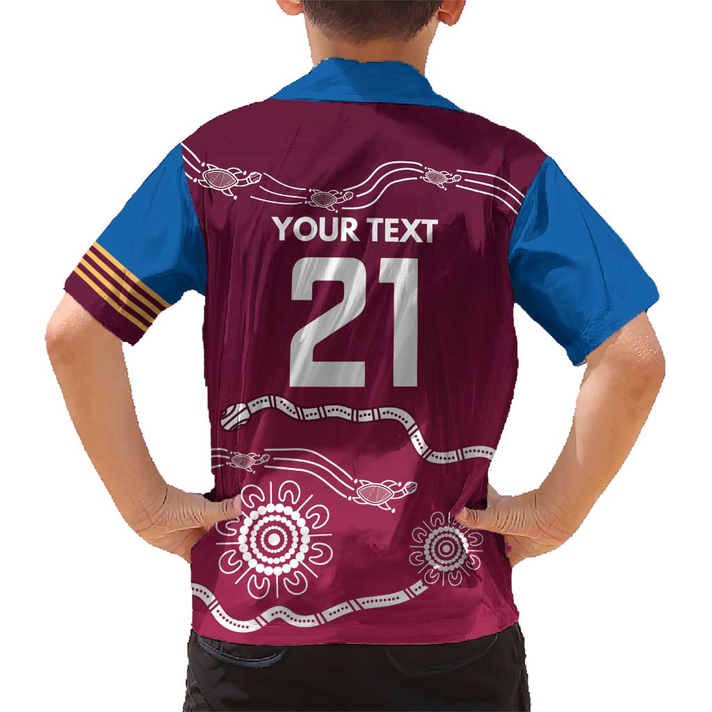 Personalised Brisbane Pride Kid Hawaiian Shirt The Roar of Champions - Vibe Hoodie