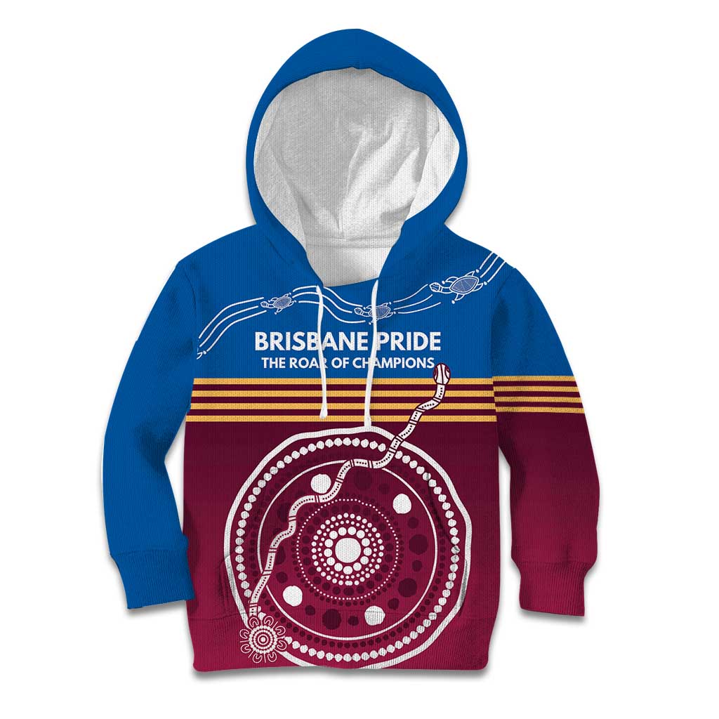 Personalised Brisbane Pride Kid Hoodie The Roar of Champions - Vibe Hoodie