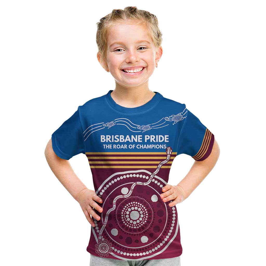 Personalised Brisbane Pride Kid T Shirt The Roar of Champions - Vibe Hoodie
