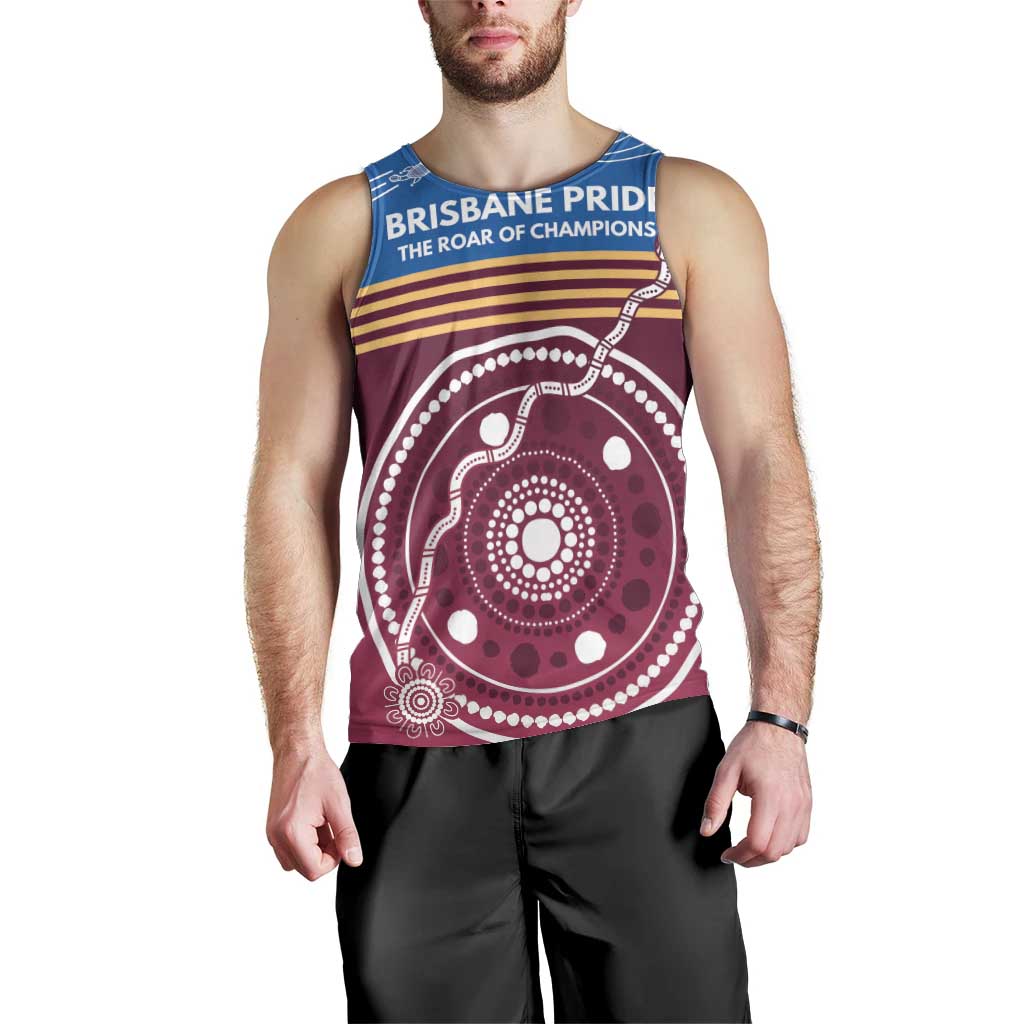 Personalised Brisbane Pride Men Tank Top The Roar of Champions - Vibe Hoodie