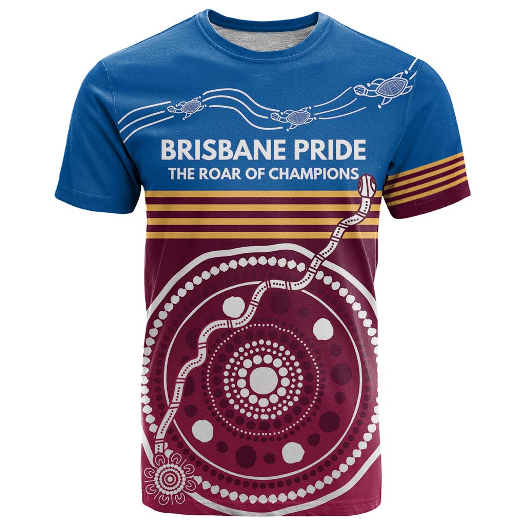 Personalised Brisbane Pride T Shirt The Roar of Champions - Vibe Hoodie