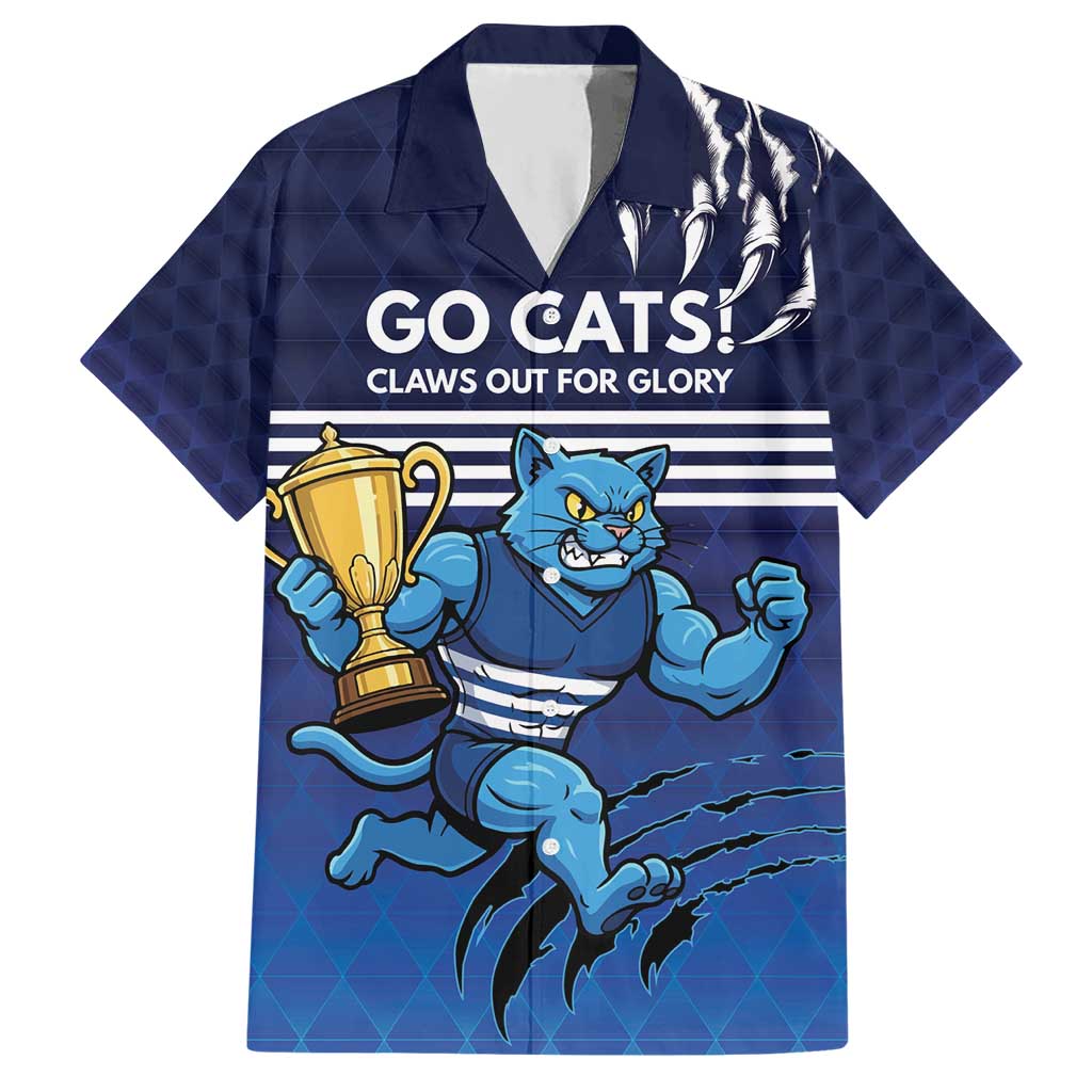 Personalised Geelong Pride Hawaiian Shirt Claws Out for Glory - Vibe Hoodie