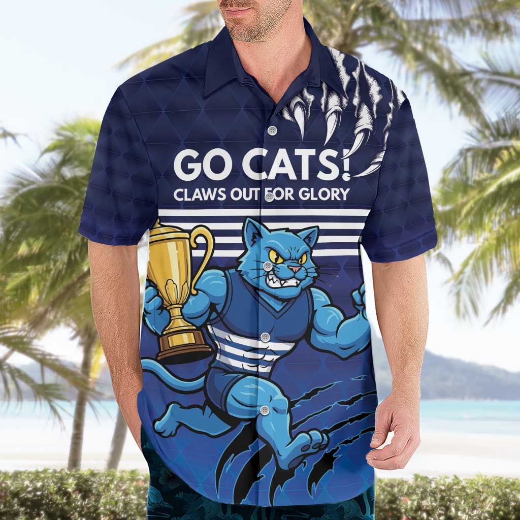 Personalised Geelong Pride Hawaiian Shirt Claws Out for Glory - Vibe Hoodie