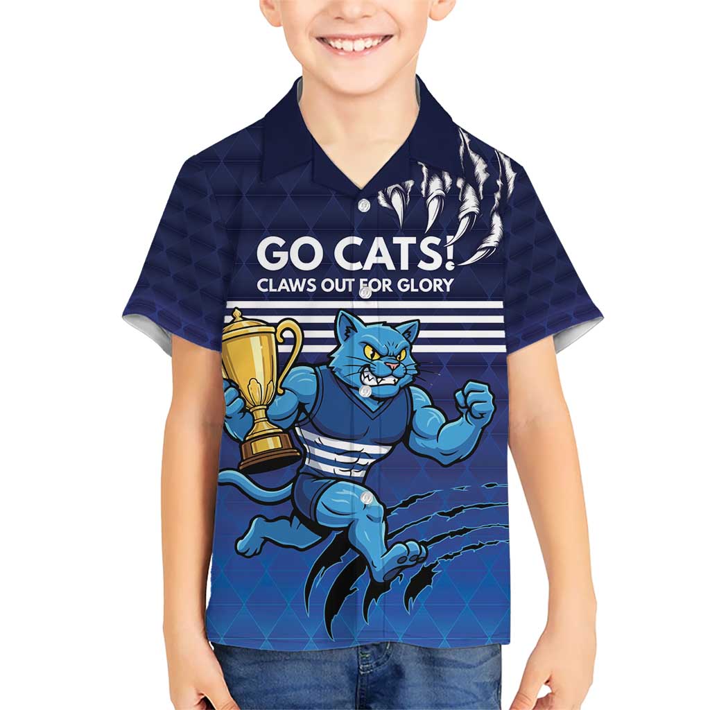 Personalised Geelong Pride Hawaiian Shirt Claws Out for Glory - Vibe Hoodie