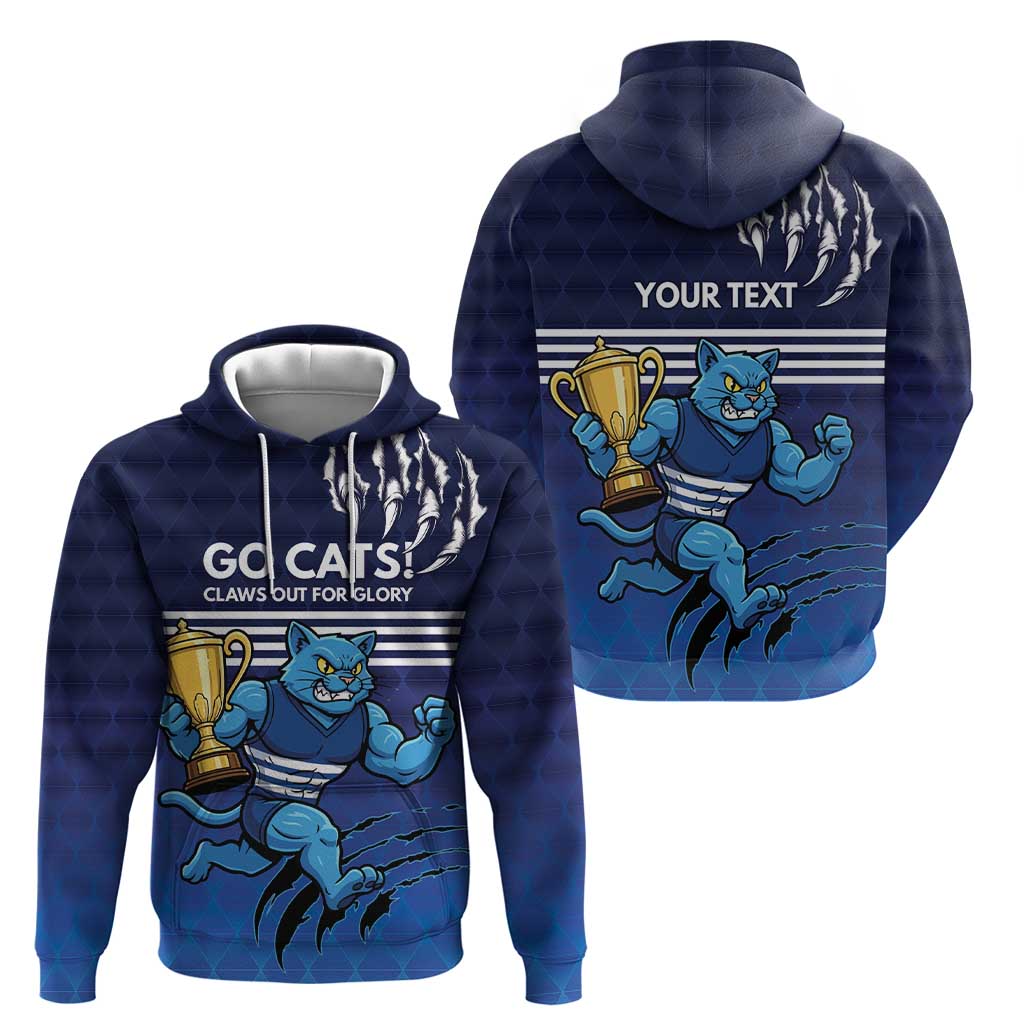 Personalised Geelong Pride Hoodie Claws Out for Glory - Vibe Hoodie