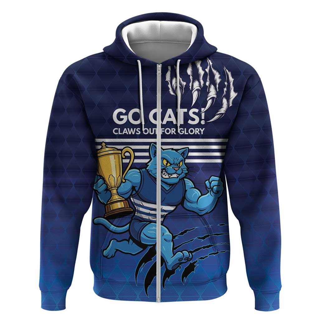 Personalised Geelong Pride Hoodie Claws Out for Glory - Vibe Hoodie
