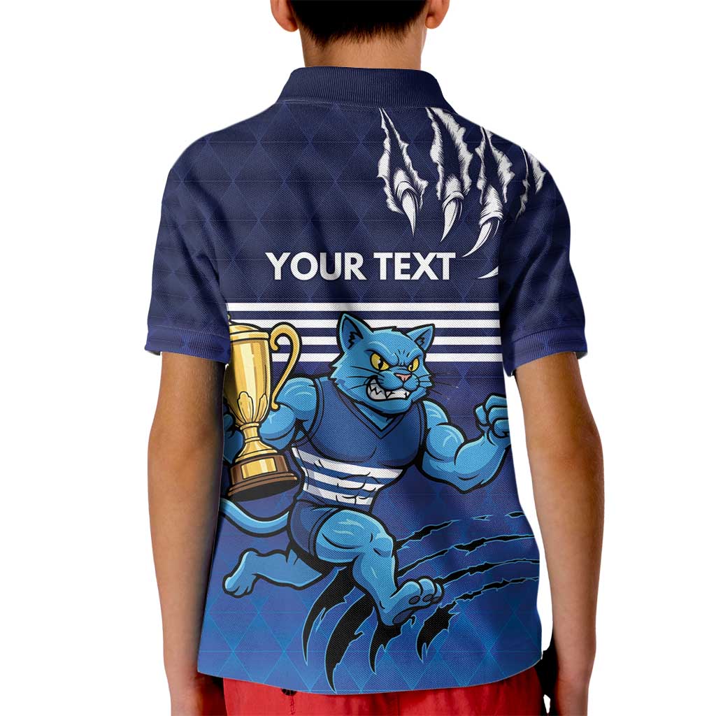 Personalised Geelong Pride Kid Polo Shirt Claws Out for Glory - Vibe Hoodie