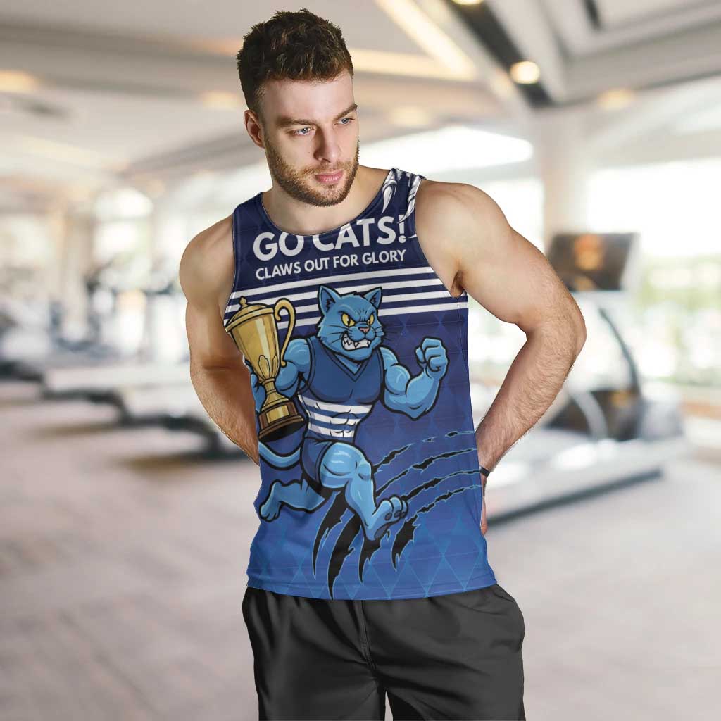 Personalised Geelong Pride Men Tank Top Claws Out for Glory - Vibe Hoodie