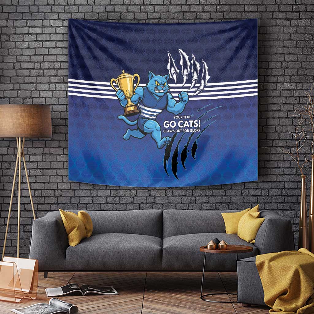 Personalised Geelong Pride Tapestry Claws Out for Glory - Vibe Hoodie