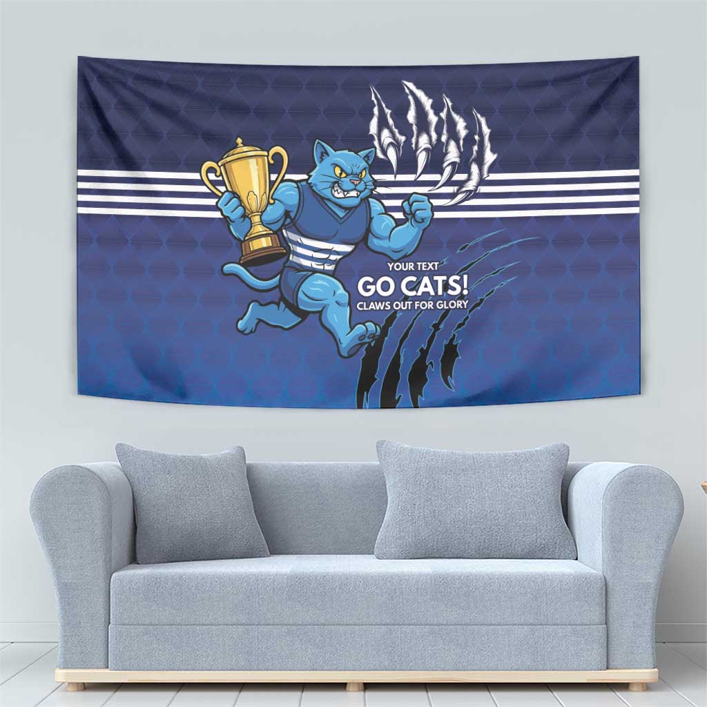 Personalised Geelong Pride Tapestry Claws Out for Glory - Vibe Hoodie