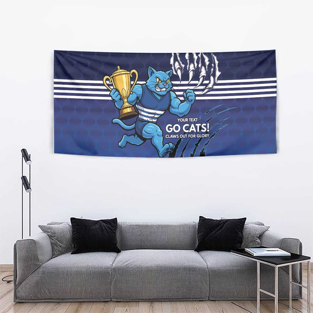 Personalised Geelong Pride Tapestry Claws Out for Glory - Vibe Hoodie