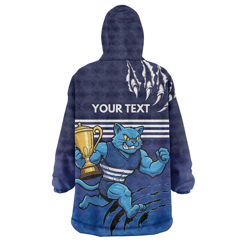 Personalised Geelong Pride Wearable Blanket Hoodie Claws Out for Glory - Vibe Hoodie