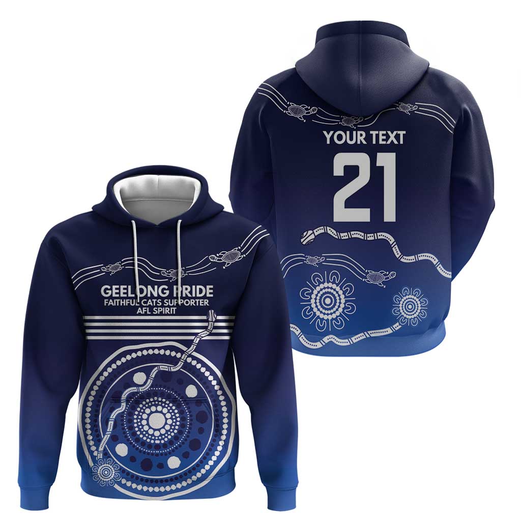 Custom Geelong Pride Hoodie On the Road to Glory Indigenous Aboriginal - Vibe Hoodie