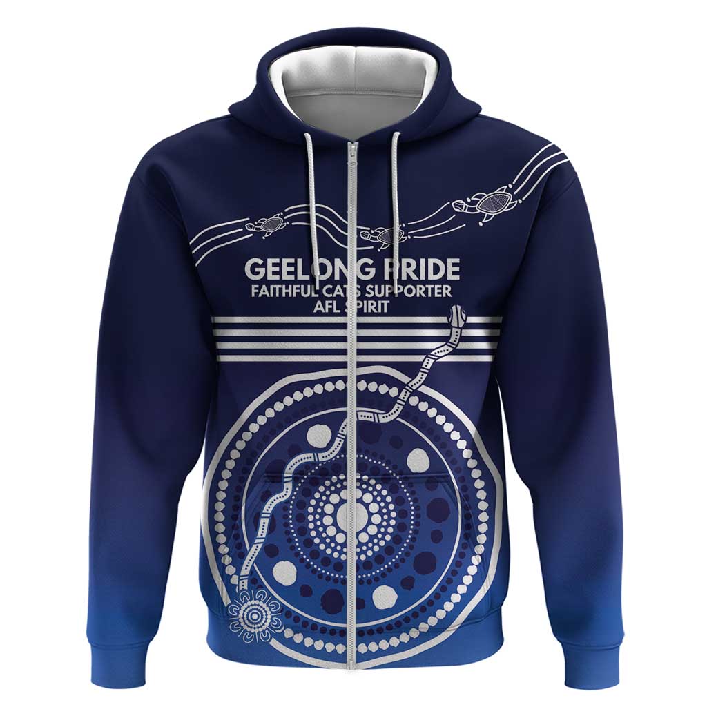 Custom Geelong Pride Hoodie On the Road to Glory Indigenous Aboriginal - Vibe Hoodie