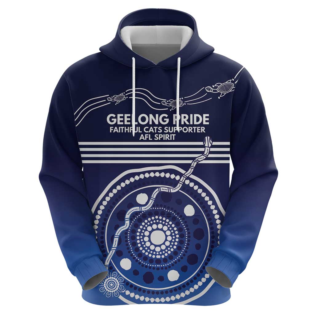 Custom Geelong Pride Hoodie On the Road to Glory Indigenous Aboriginal - Vibe Hoodie