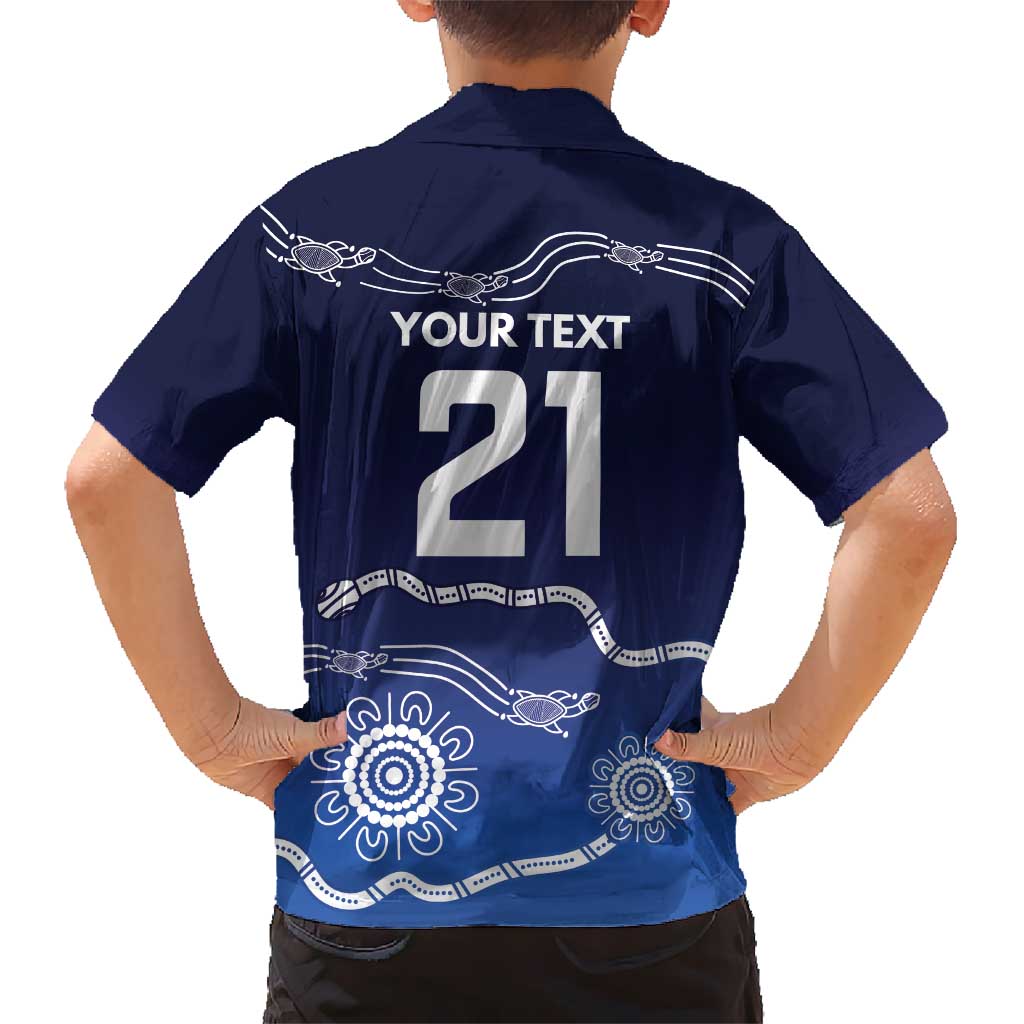 Custom Geelong Pride Kid Hawaiian Shirt On the Road to Glory Indigenous Aboriginal - Vibe Hoodie