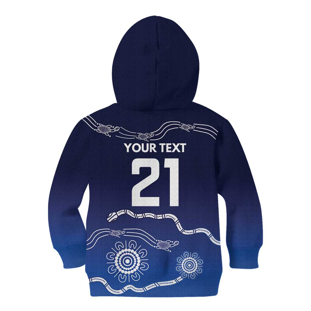 Custom Geelong Pride Kid Hoodie On the Road to Glory Indigenous Aboriginal - Vibe Hoodie