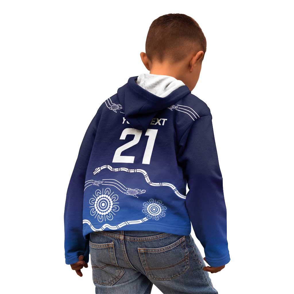 Custom Geelong Pride Kid Hoodie On the Road to Glory Indigenous Aboriginal - Vibe Hoodie