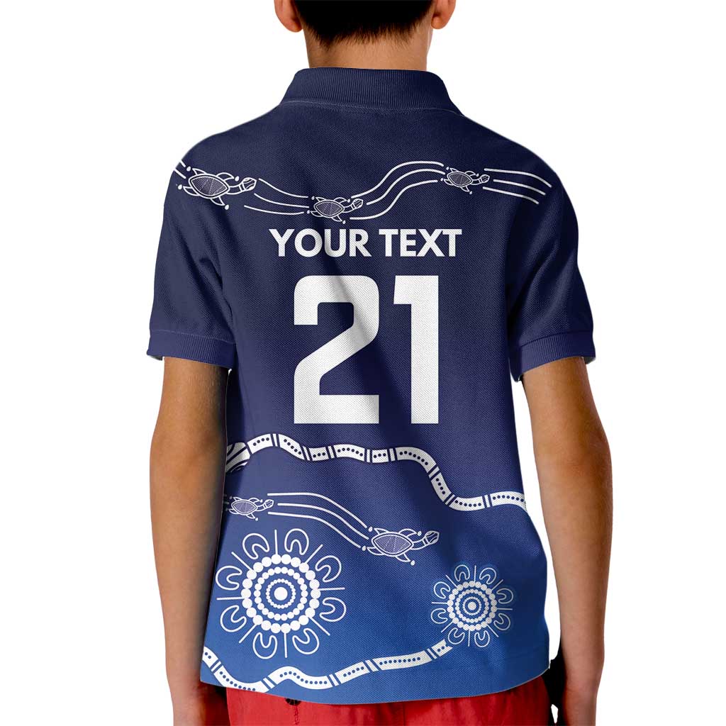 Custom Geelong Pride Kid Polo Shirt On the Road to Glory Indigenous Aboriginal - Vibe Hoodie