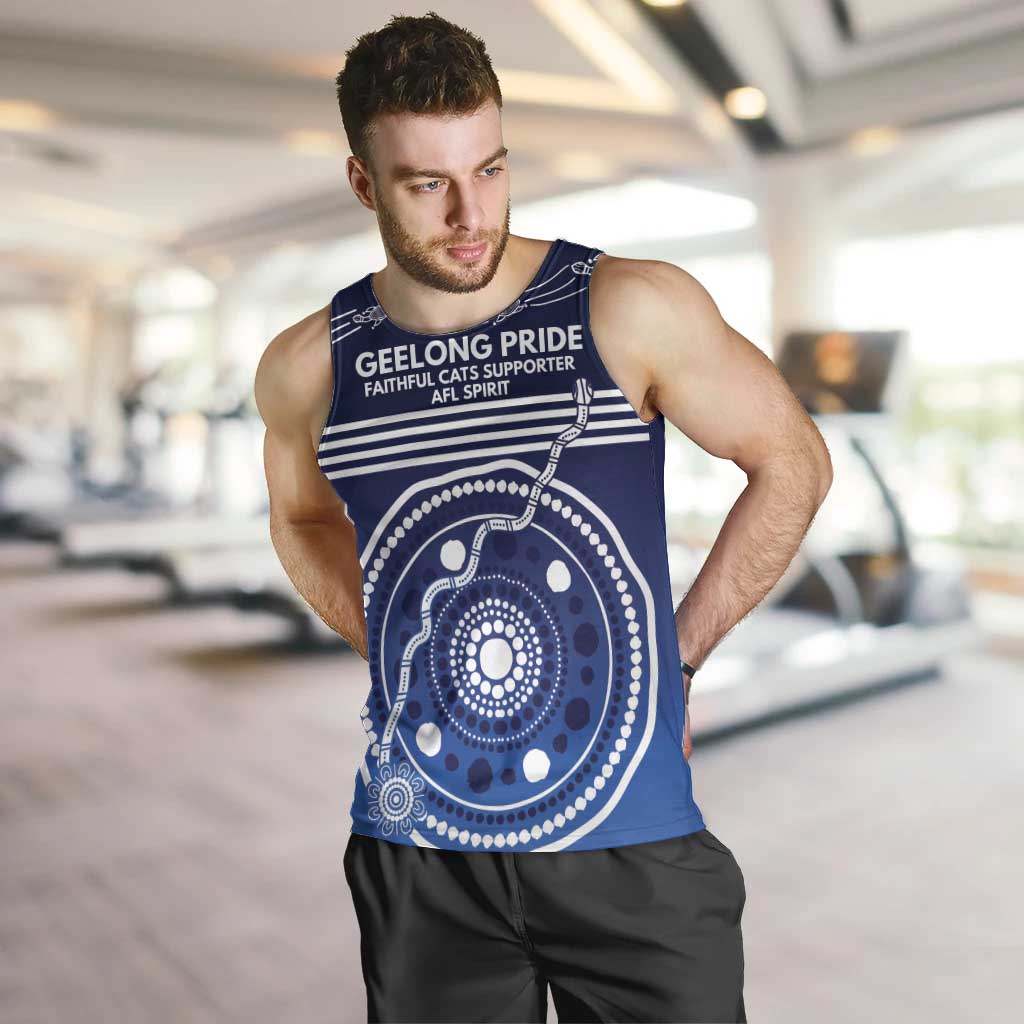 Custom Geelong Pride Men Tank Top On the Road to Glory Indigenous Aboriginal - Vibe Hoodie