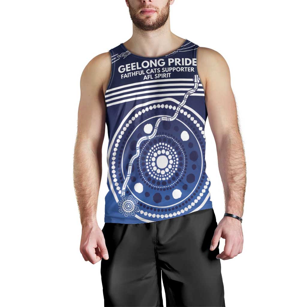 Custom Geelong Pride Men Tank Top On the Road to Glory Indigenous Aboriginal - Vibe Hoodie