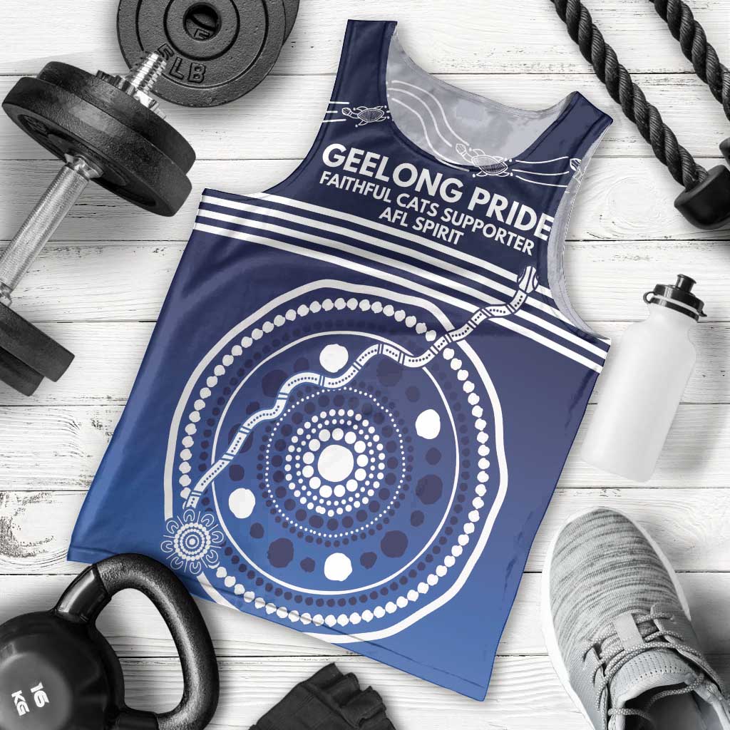 Custom Geelong Pride Men Tank Top On the Road to Glory Indigenous Aboriginal - Vibe Hoodie