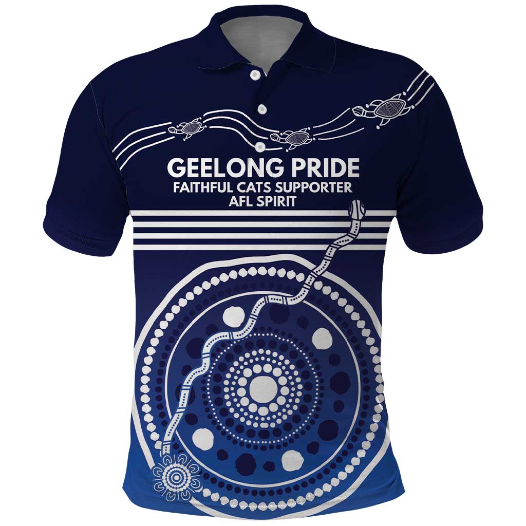 Custom Geelong Pride Polo Shirt On the Road to Glory Indigenous Aboriginal - Vibe Hoodie