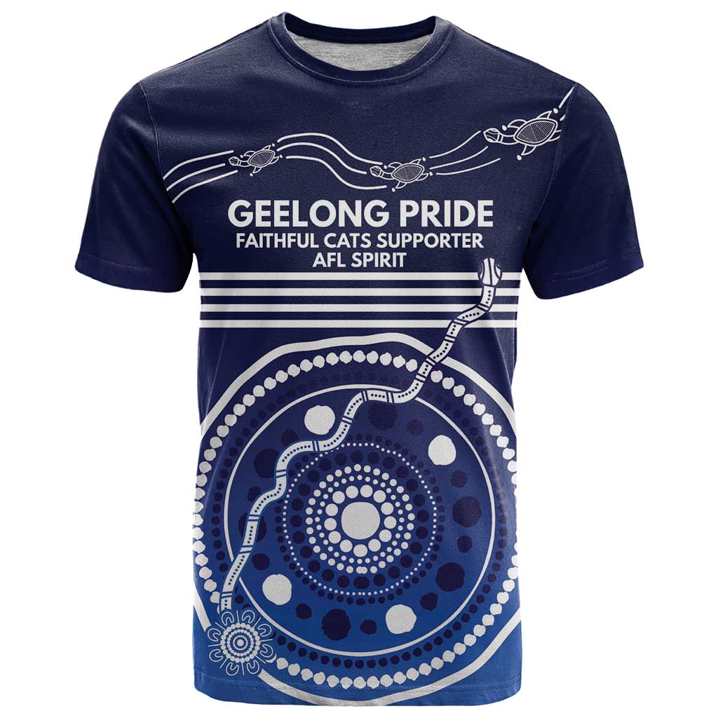 Custom Geelong Pride T Shirt On the Road to Glory Indigenous Aboriginal - Vibe Hoodie
