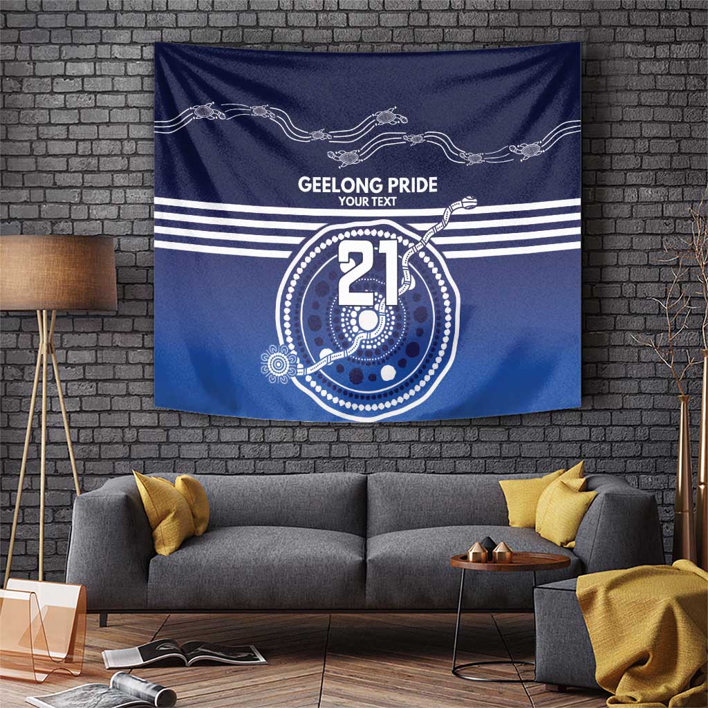 Custom Geelong Pride Tapestry On the Road to Glory Indigenous Aboriginal - Vibe Hoodie