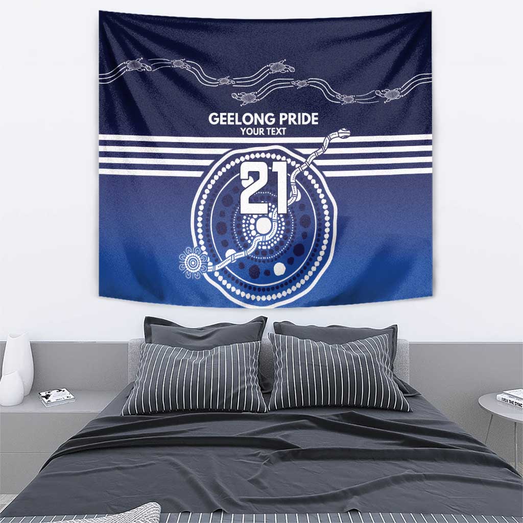 Custom Geelong Pride Tapestry On the Road to Glory Indigenous Aboriginal - Vibe Hoodie