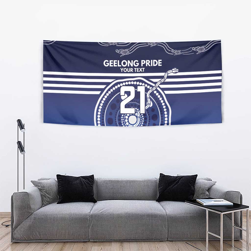 Custom Geelong Pride Tapestry On the Road to Glory Indigenous Aboriginal - Vibe Hoodie