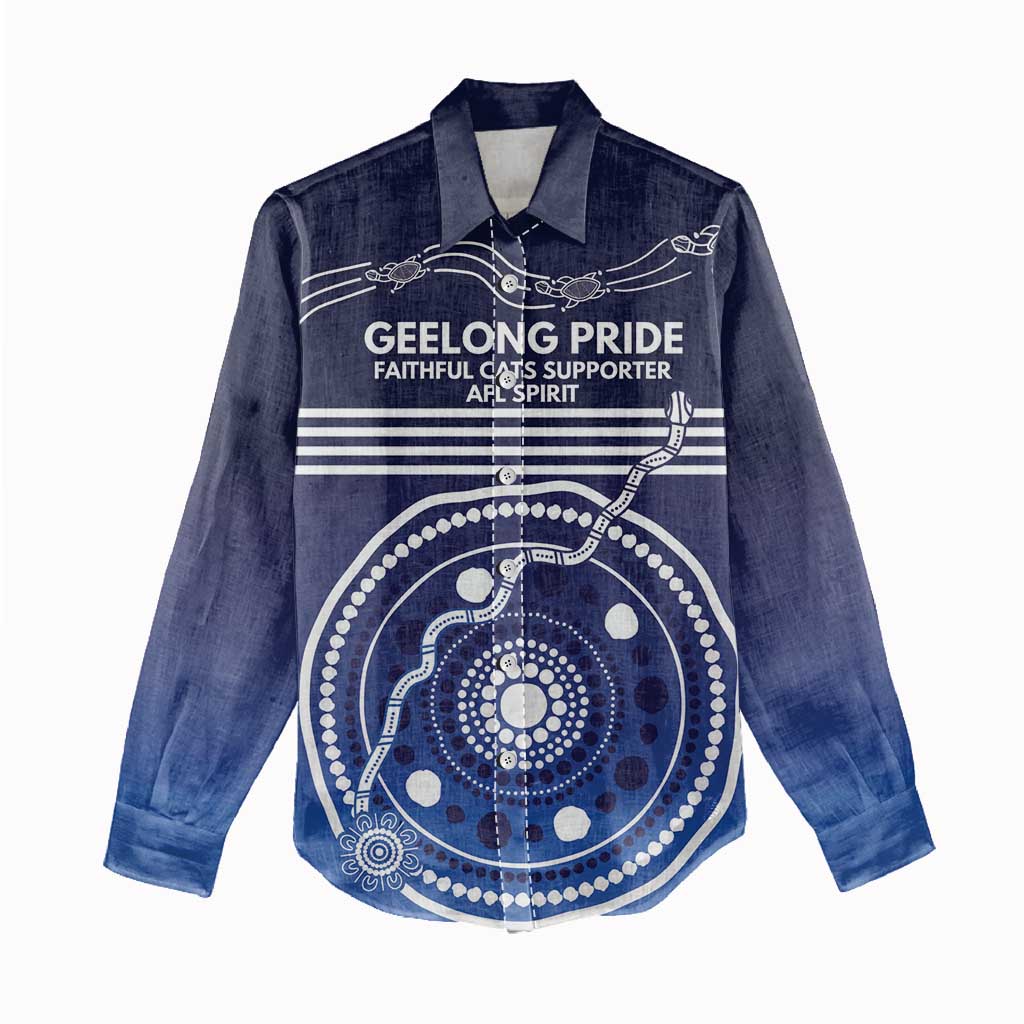 Custom Geelong Pride Women Casual Shirt On the Road to Glory Indigenous Aboriginal - Vibe Hoodie