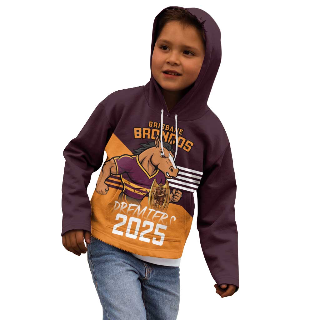 Personalised Broncos Spirit Kid Hoodie Grand Final Champions 2025 - Vibe Hoodie