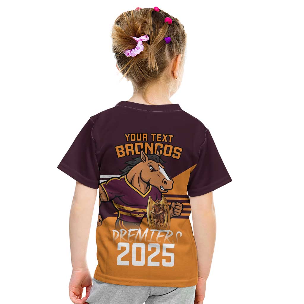 Personalised Broncos Spirit Kid T Shirt Grand Final Champions 2025 - Vibe Hoodie
