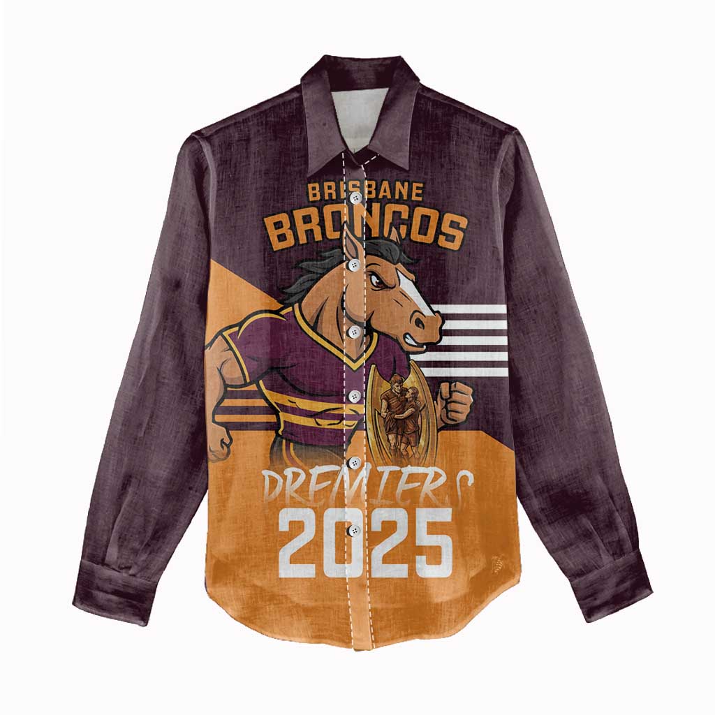 Personalised Broncos Spirit Women Casual Shirt Grand Final Champions 2025 - Vibe Hoodie