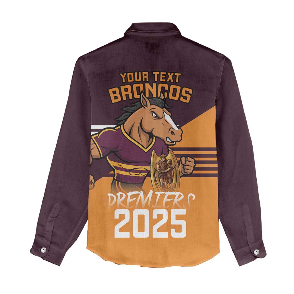 Personalised Broncos Spirit Women Casual Shirt Grand Final Champions 2025 - Vibe Hoodie