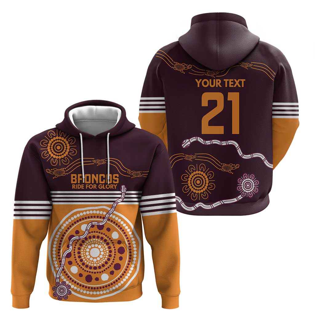 Custom Broncos Spirit Hoodie Ride for Glory Indigenous Aboriginal - Vibe Hoodie