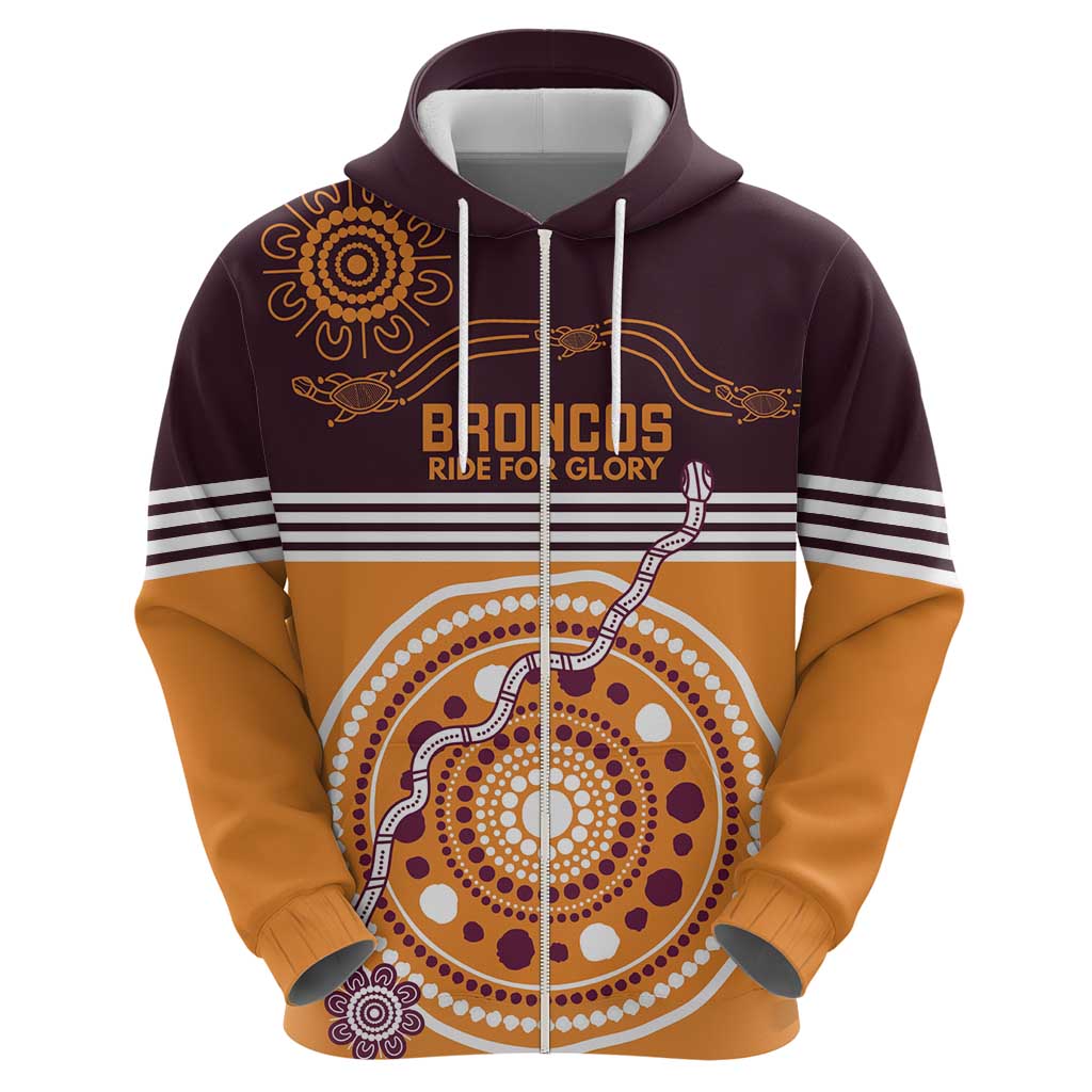 Custom Broncos Spirit Hoodie Ride for Glory Indigenous Aboriginal - Vibe Hoodie