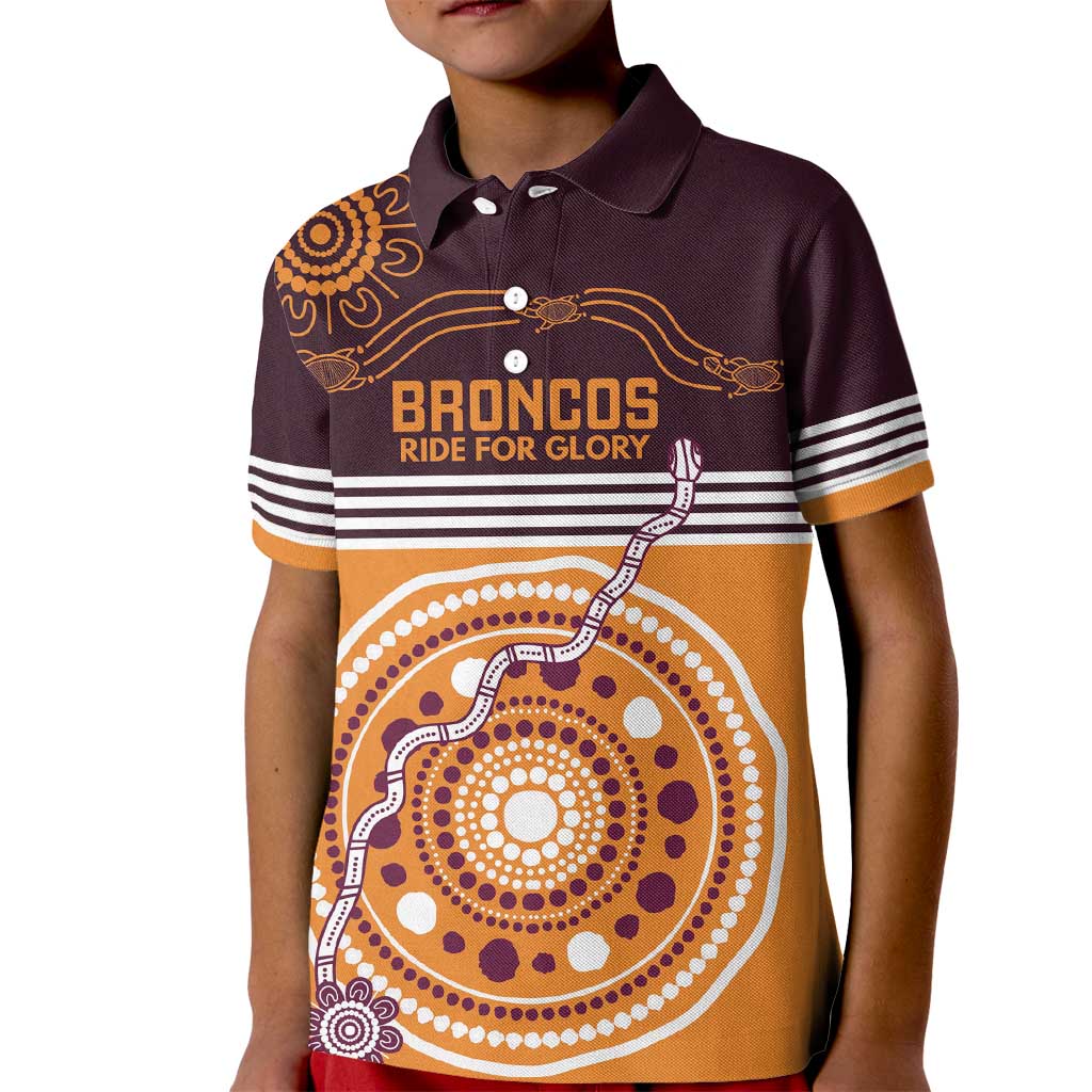 Custom Broncos Spirit Kid Polo Shirt Ride for Glory Indigenous Aboriginal - Vibe Hoodie