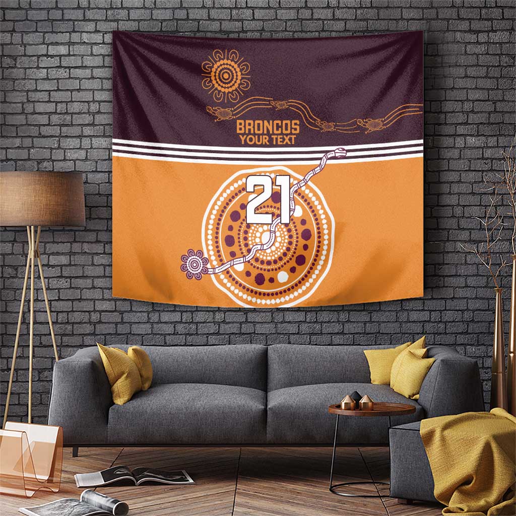 Custom Broncos Spirit Tapestry Ride for Glory Indigenous Aboriginal - Vibe Hoodie