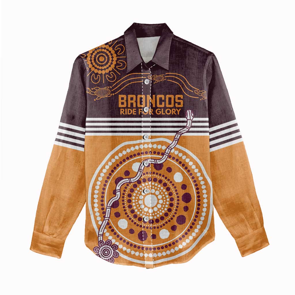 Custom Broncos Spirit Women Casual Shirt Ride for Glory Indigenous Aboriginal - Vibe Hoodie