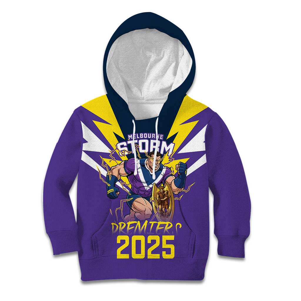 Personalised Storm Spirit Kid Hoodie Grand Final Champions 2025 - Vibe Hoodie