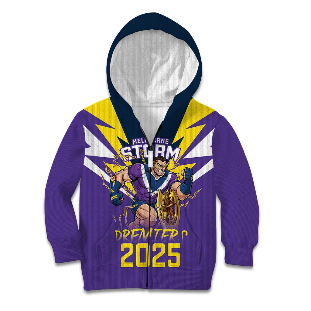 Personalised Storm Spirit Kid Hoodie Grand Final Champions 2025 - Vibe Hoodie