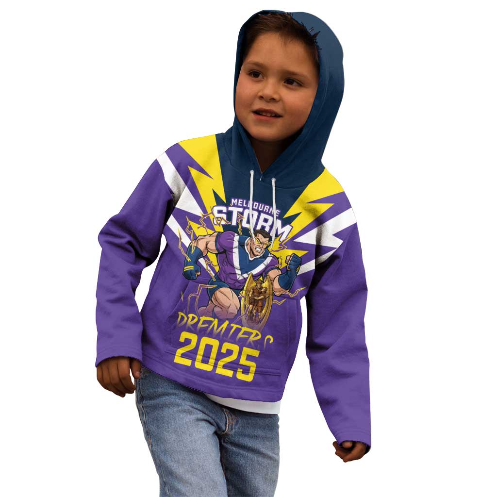 Personalised Storm Spirit Kid Hoodie Grand Final Champions 2025 - Vibe Hoodie