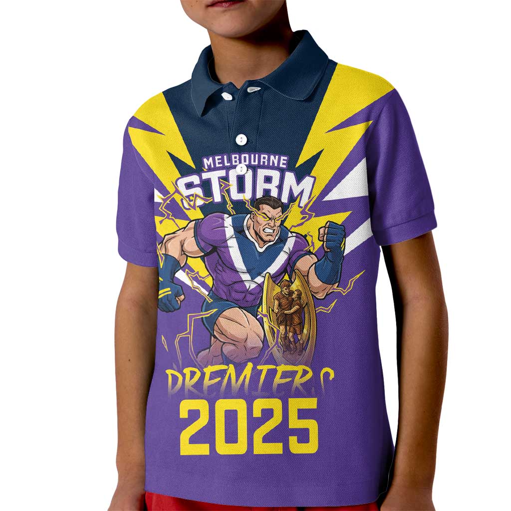 Personalised Storm Spirit Kid Polo Shirt Grand Final Champions 2025 - Vibe Hoodie