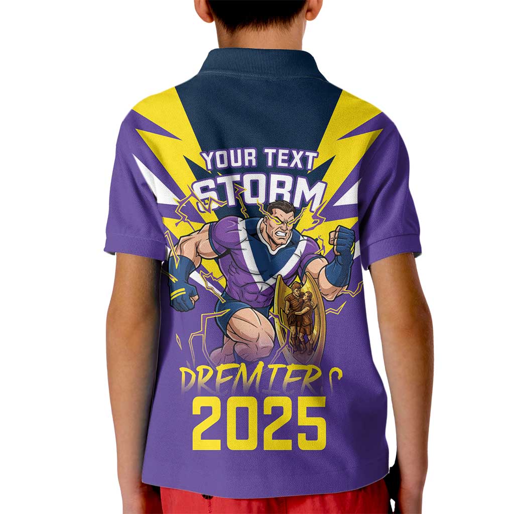 Personalised Storm Spirit Kid Polo Shirt Grand Final Champions 2025 - Vibe Hoodie