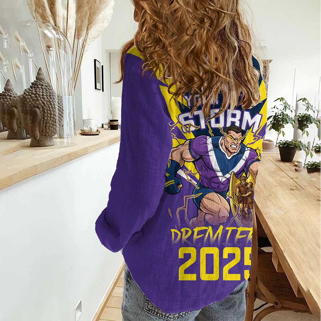 Personalised Storm Spirit Women Casual Shirt Grand Final Champions 2025 - Vibe Hoodie