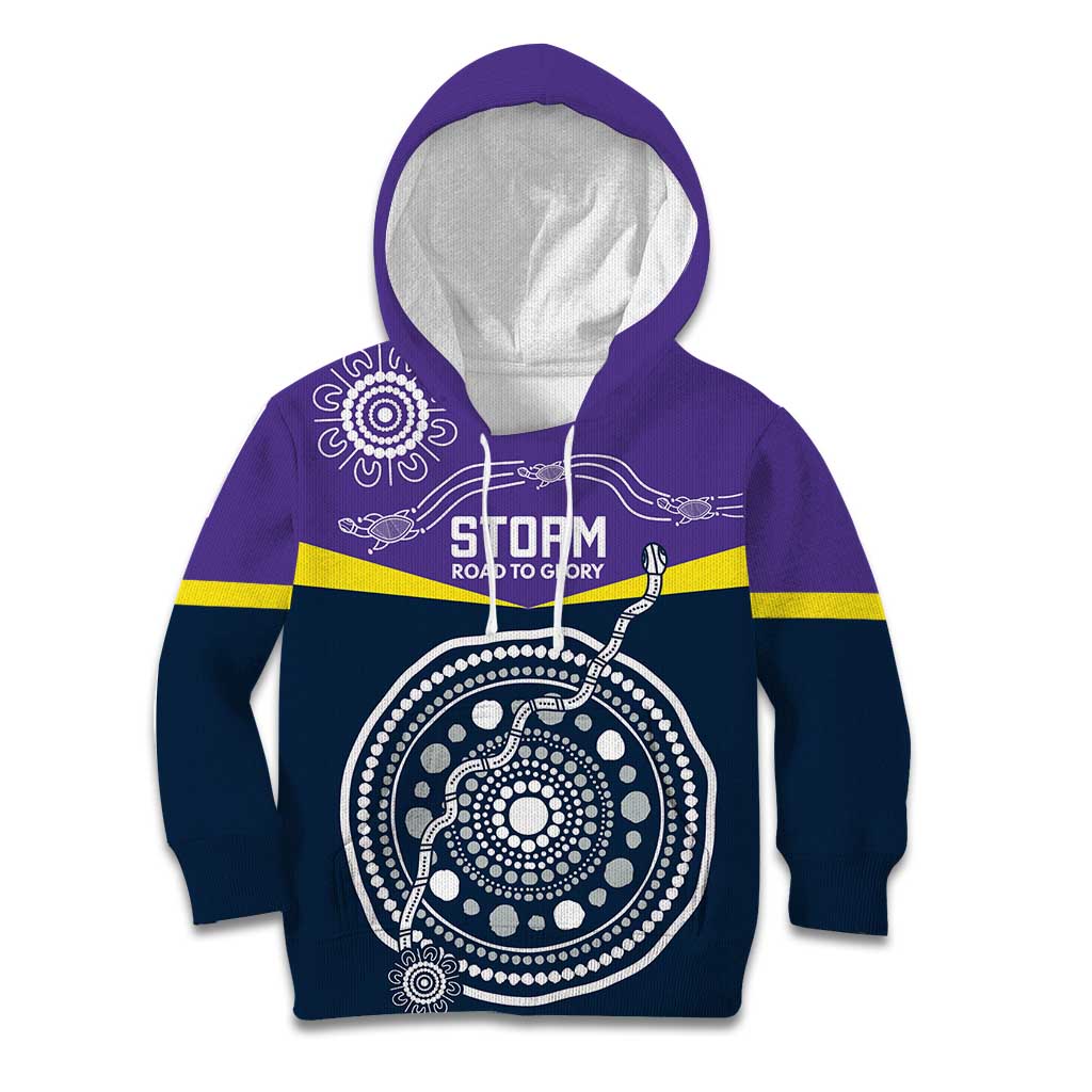 Custom Storm Spirit Kid Hoodie Road to Glory Indigenous Aboriginal - Vibe Hoodie